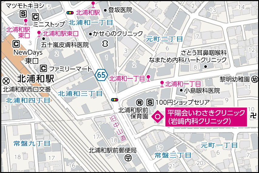 平陽会いわさきクリニック（岩﨑内科クリニック）の地図