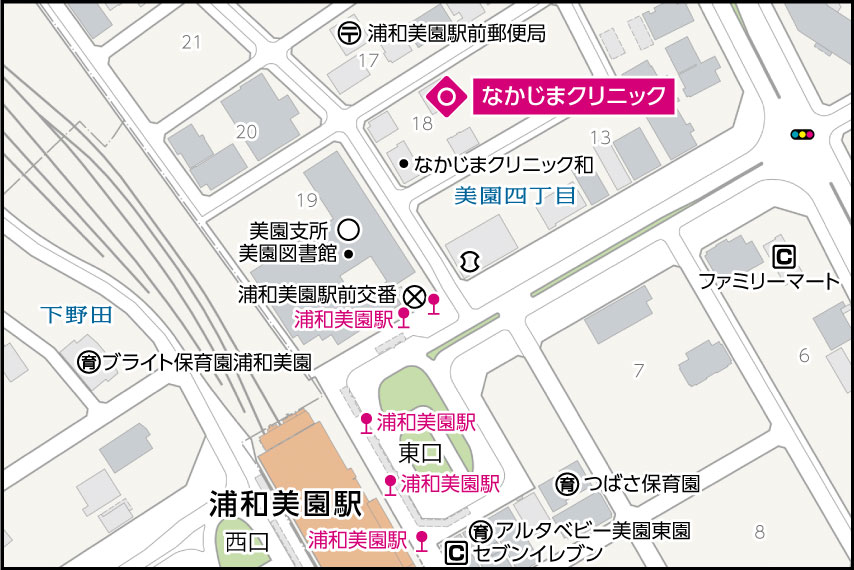 なかじまクリニックの地図