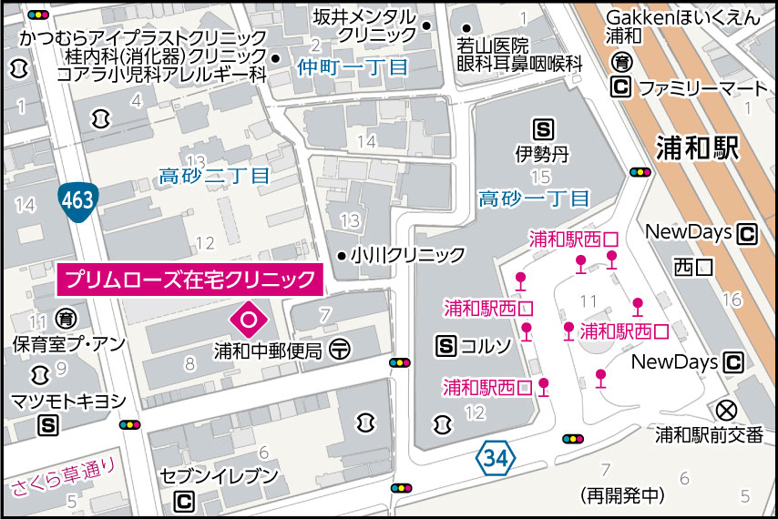 プリムローズ在宅クリニックの地図